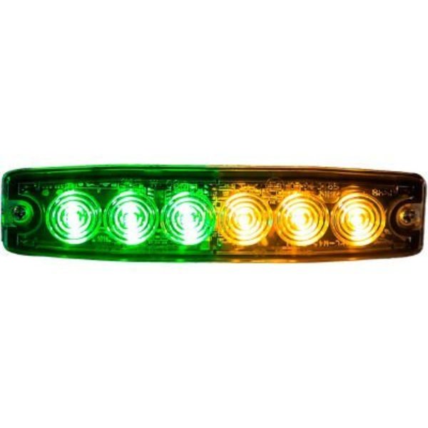 Buyers Products Buyers 5.14" Amber/Green Surface Mount Ultra-Thin LED Strobe Light - 8892210 8892210